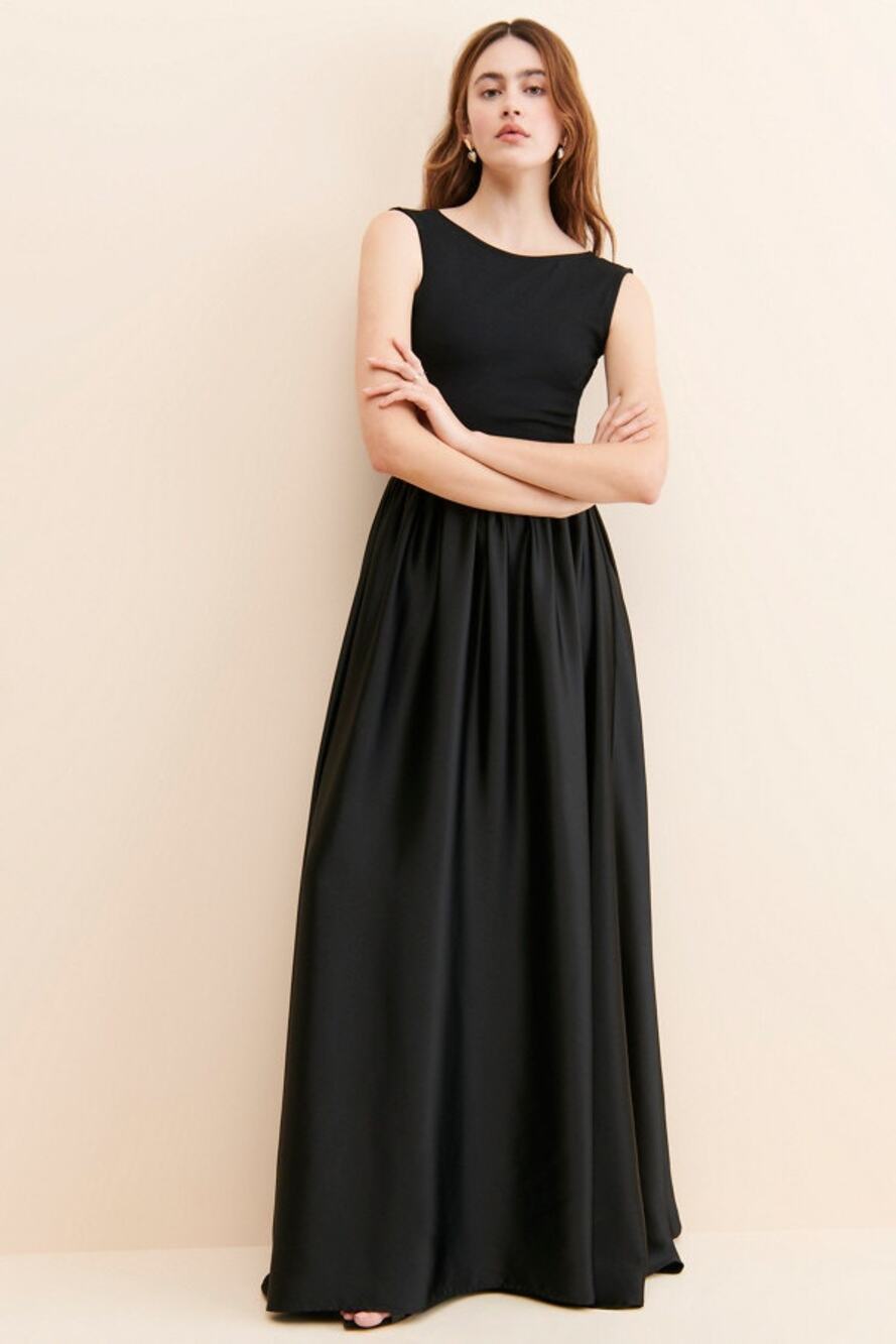 Ripley Rader Ashley Black Satin Dress size small